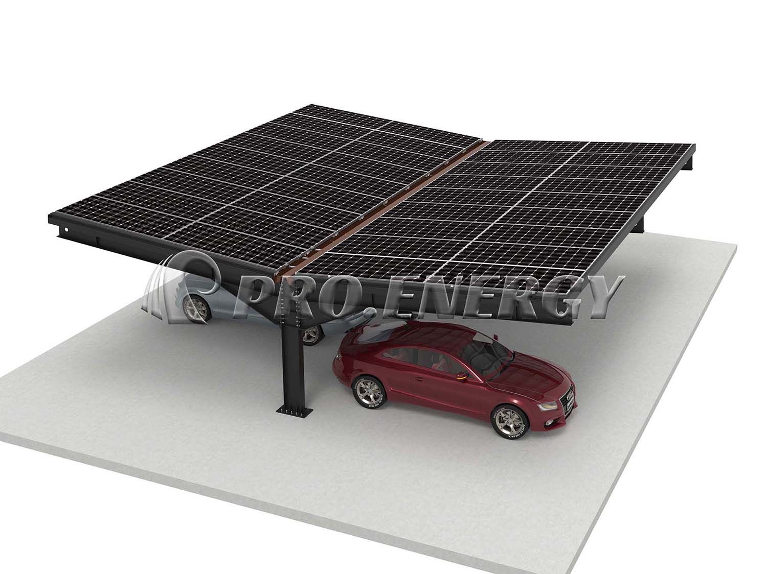 Commercial Carbon Steel Solar Parking Canopy