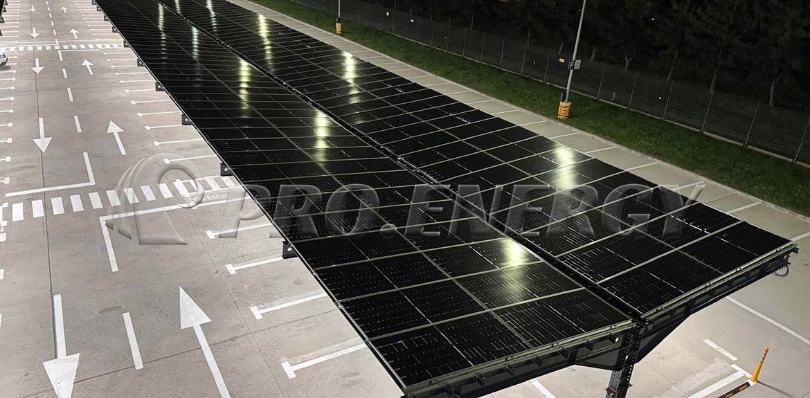 500kWp T型炭素鋼製ソーラーカーポート設置システムソリューション