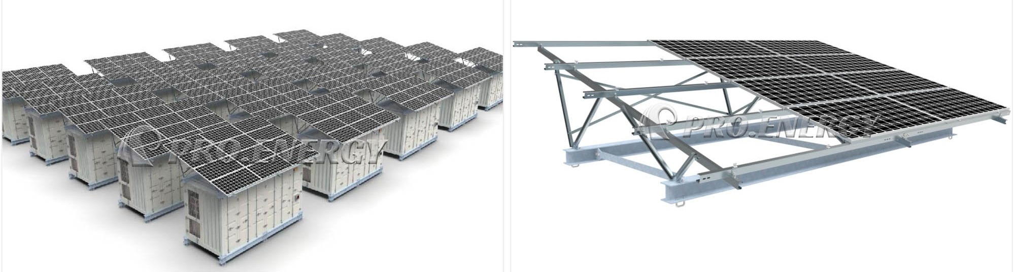 Complete solution for top PV racking and base frame Complete solution for top PV racking and base frame
