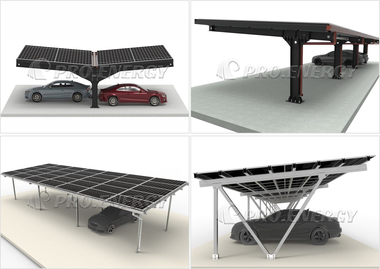 Heavy Duty Carbon Steel Solar Carport Heavy Duty Carbon Steel Solar Carport