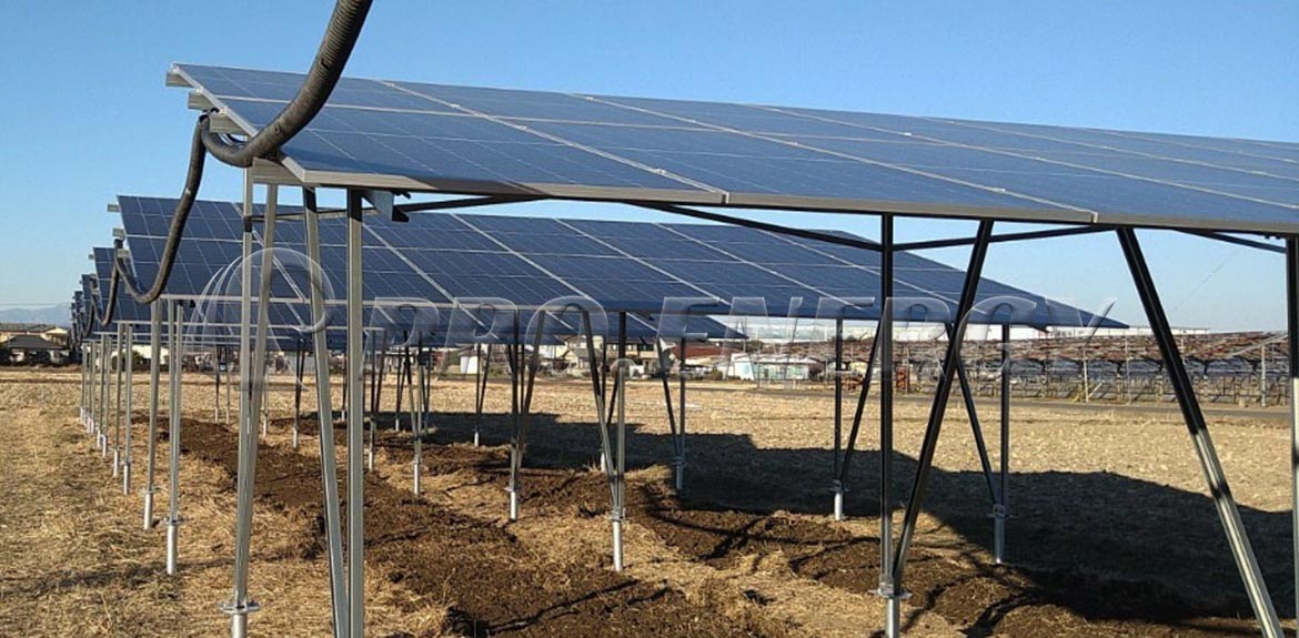 高架式太陽光発電農業用倉庫設置システム