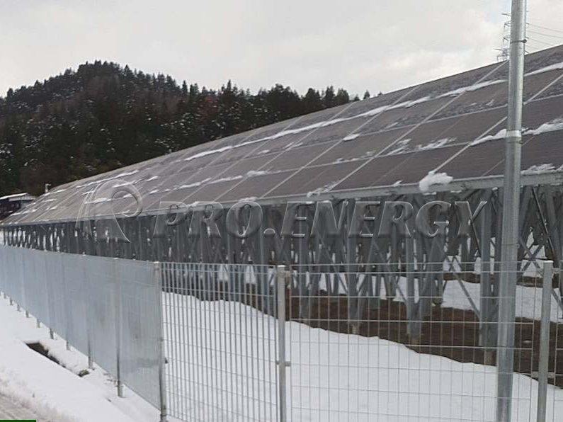 Solar power plant perimeter fence installation