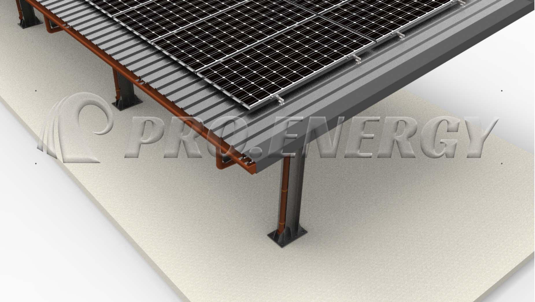 PROFENCE.ENERGY single column solar carport design render